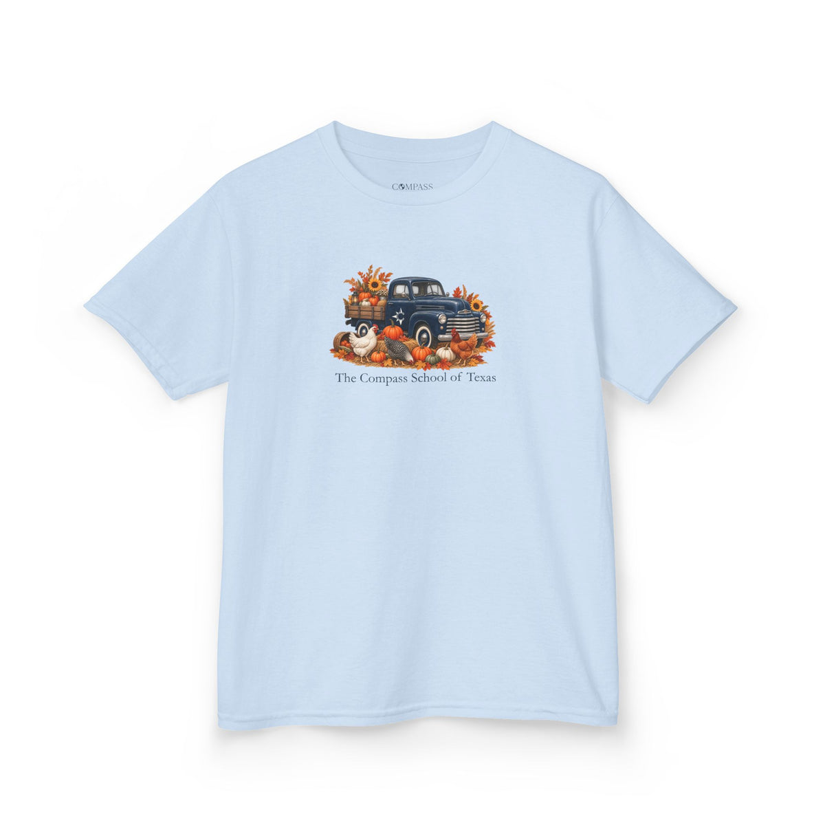 Kids Fall Festival Vintage Truck T‑Shirt — "The Compass School of Texas"