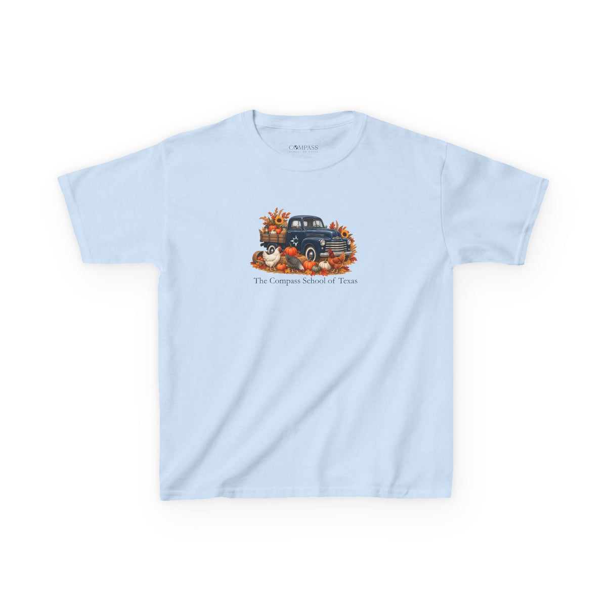 Kids Fall Festival Vintage Truck T‑Shirt — "The Compass School of Texas"