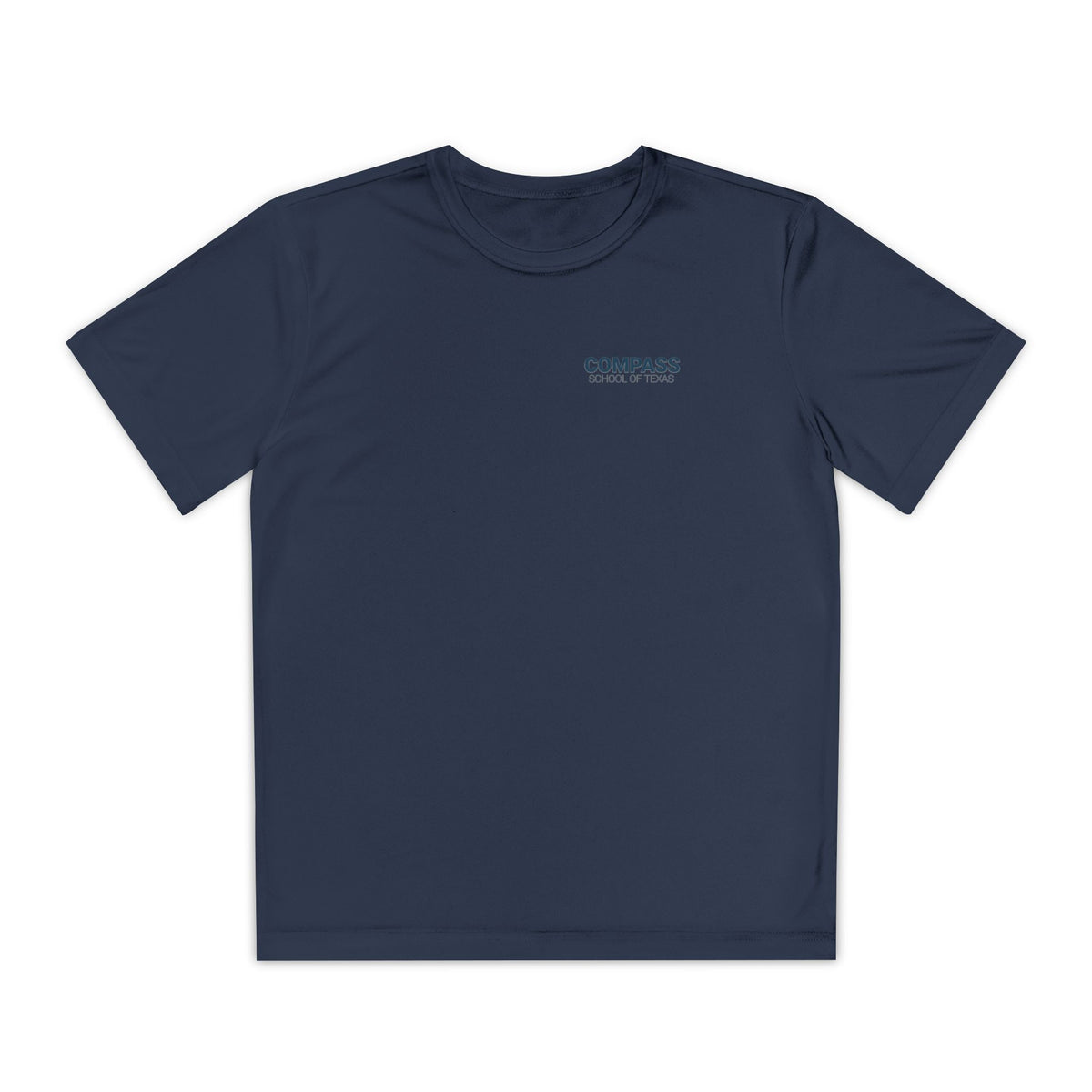 Compass School of Texas Youth T-Shirt — Repeating Logo Graphic Tee