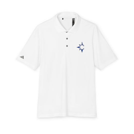 Compass Logo Blue Adidas Performance Polo Adult