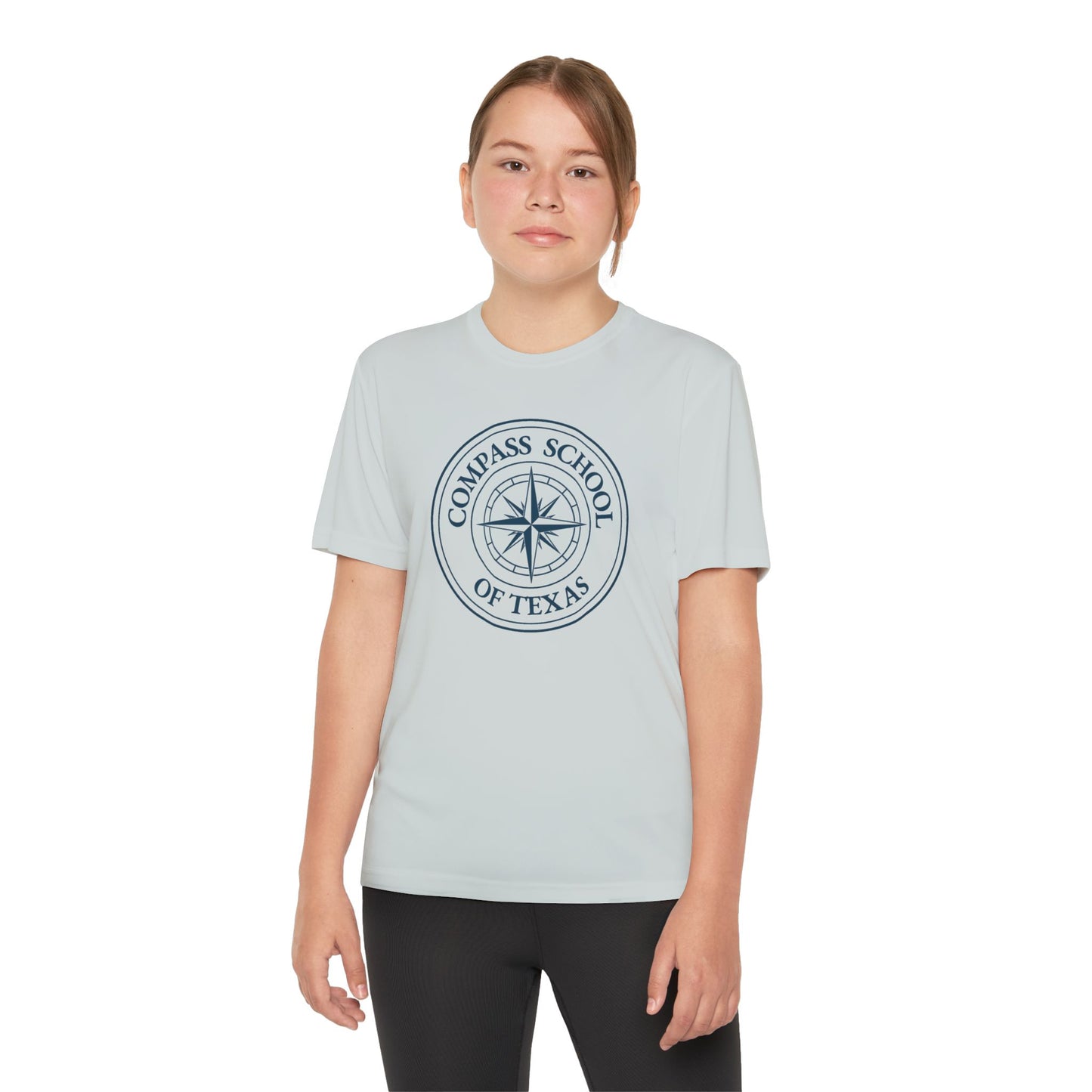 Youth Competitor Tee, Gray Compass School of Texas