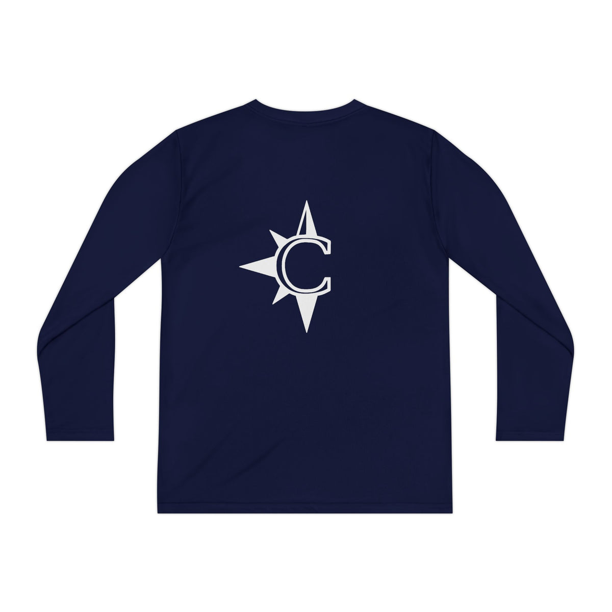Youth Long Sleeve Athletic Tee — Compass School of Texas Logo
