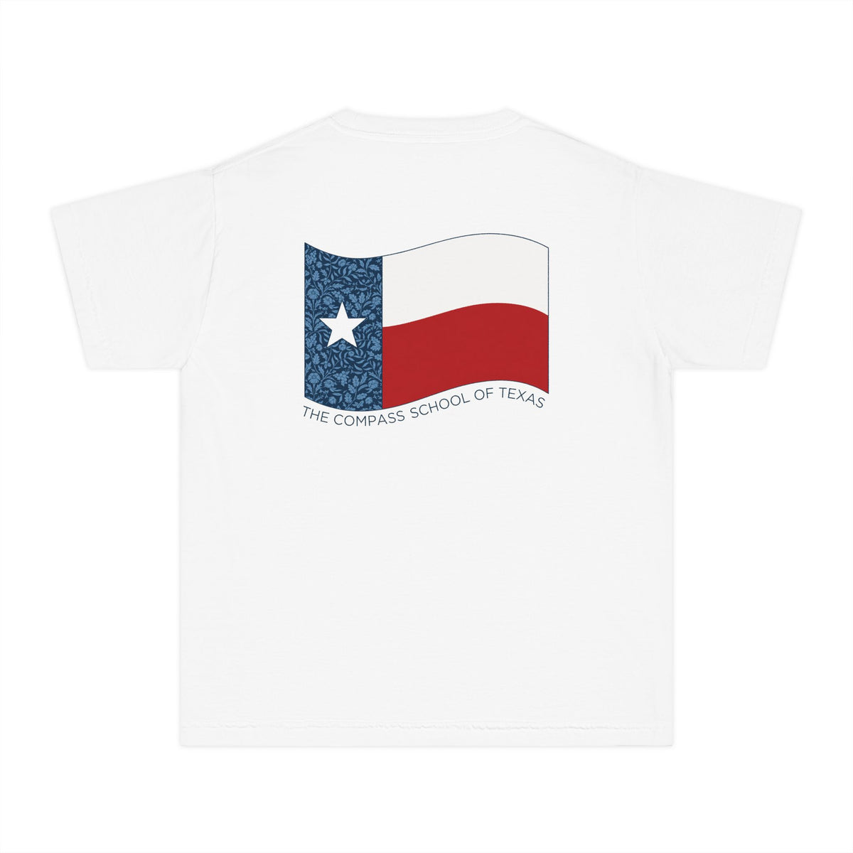 Youth Tee — Texas Flag Vintage Graphic (The Compass School of Texas)