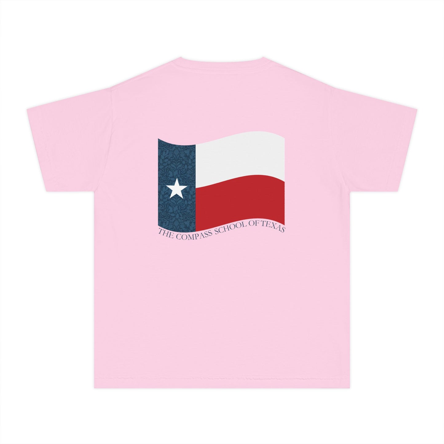 Youth Tee — Texas Flag Vintage Graphic (The Compass School of Texas)