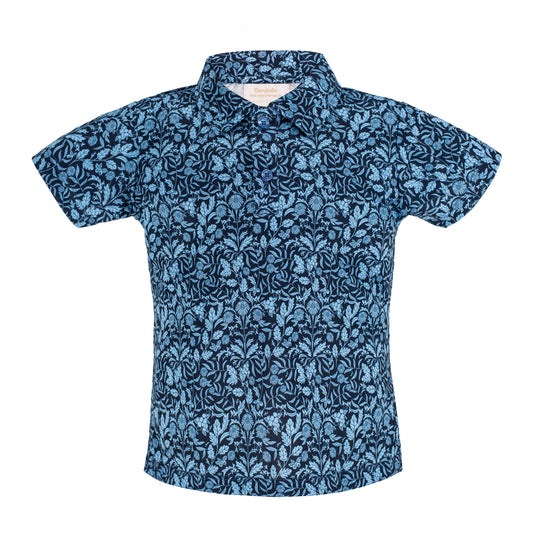 Polo Golf Shirt - Compass Pattern